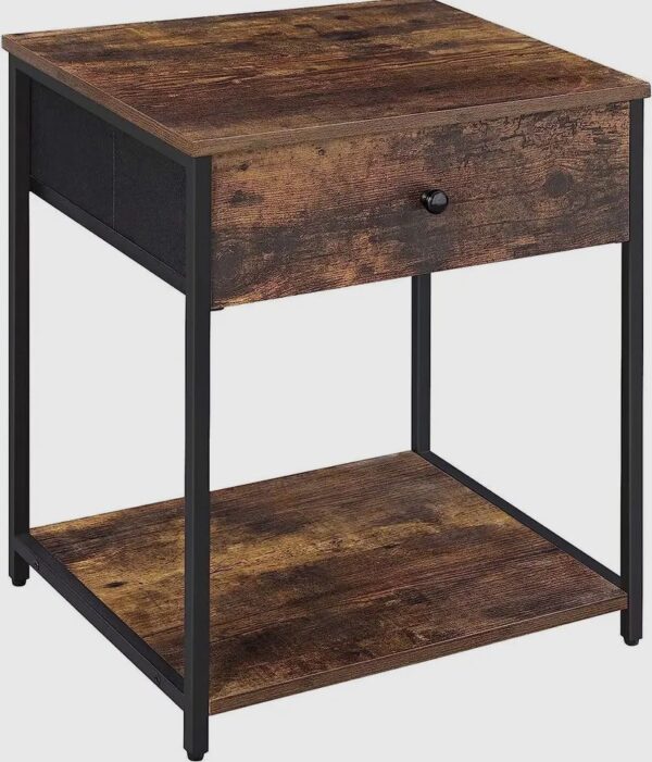 Farmhouse 2-Tier Round Side Table Set of Two