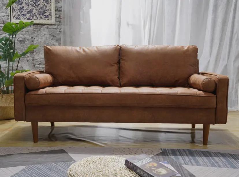 Solana Sofa - Vintage Distressed Faux Leather